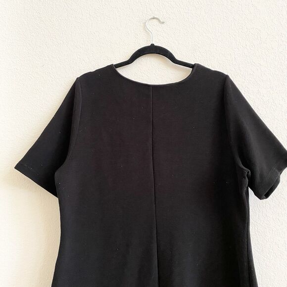 Mario Serrani Italy Women's Black Textured Knit Travel Career Dress Sz XL - Picture 8 of 9